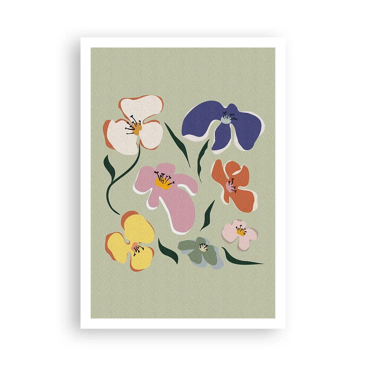 Poster - Mit Stiefmütterchen vertraut - 70x100 cm