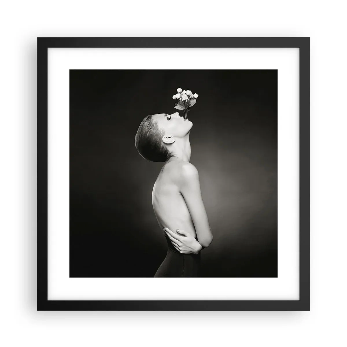 Poster in einem schwarzem Rahmen - Exzentrische Eleganz - 40x40 cm