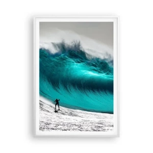Poster in einem weißen Rahmen - Herausforderung angenommen - 70x100 cm