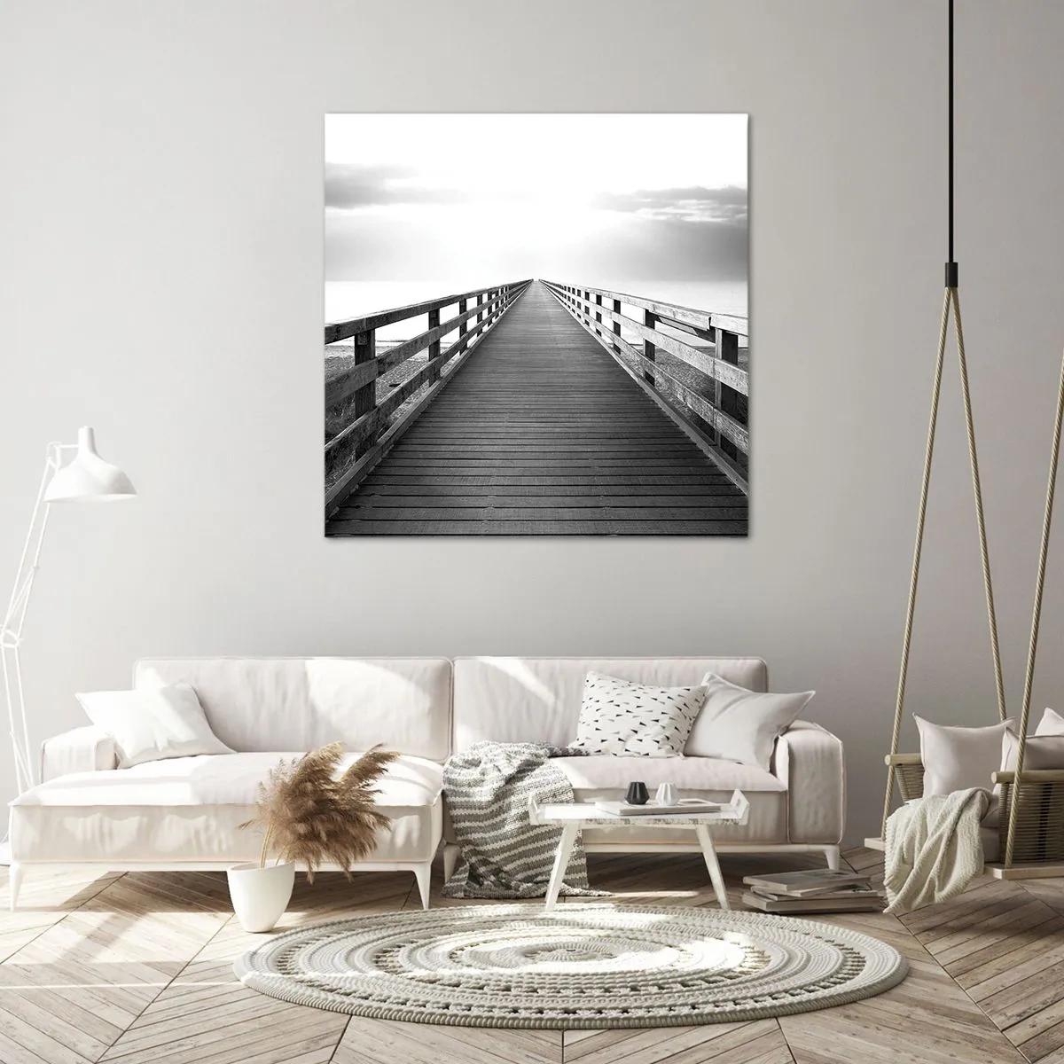 Bild auf Leinwand - Leinwandbild - In die Ferne ... - 40x40 cm