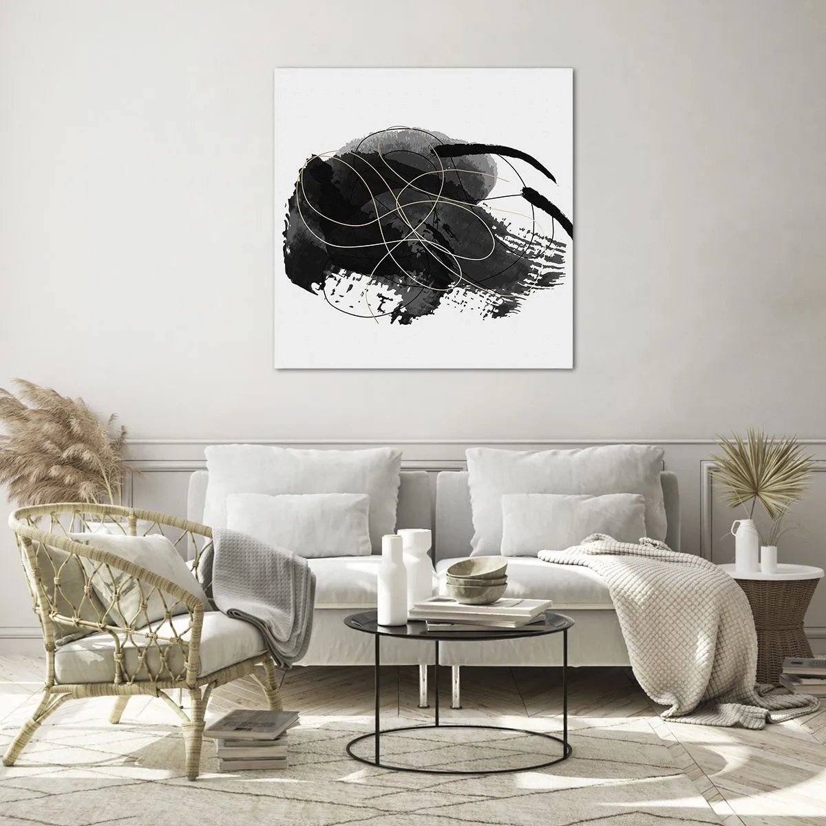 Glasbild - Bild auf glas - Aus Schwarz entstanden - 70x70 cm