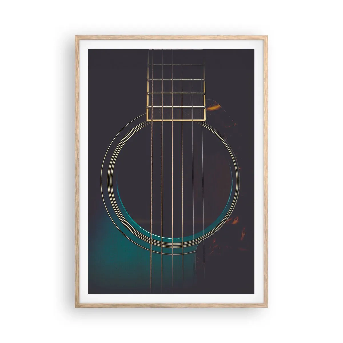 Poster in einem Rahmen aus heller Eiche - Einen Moment bevor es ertönt - 70x100 cm