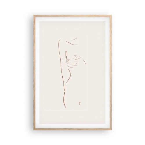 Poster in einem Rahmen aus heller Eiche - Die Form des Verlangens - 61x91 cm