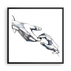 Poster in einem schwarzem Rahmen - Eine gute Geste - 60x60 cm