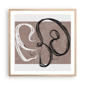 Poster in einem Rahmen aus heller Eiche - Komposition – die Suche nach Fülle - 60x60 cm