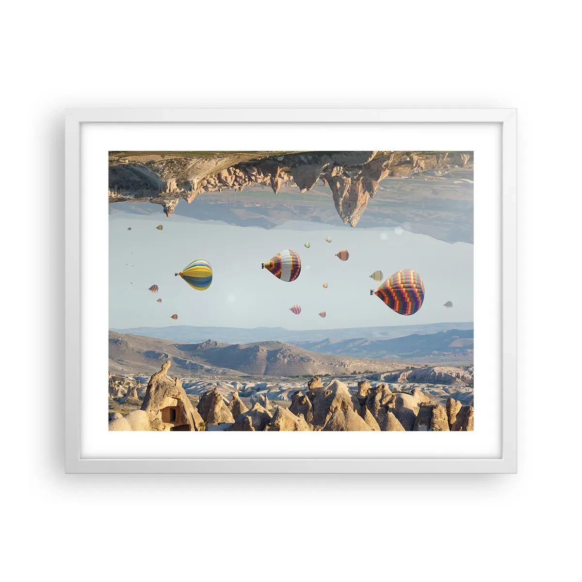 Poster in einem weißen Rahmen - Hier ist alles möglich - 50x40 cm