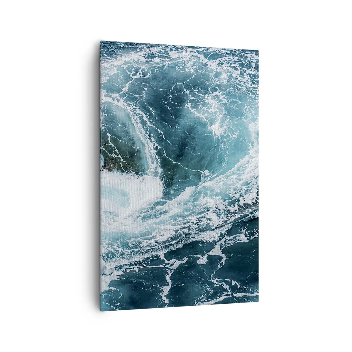 Bild auf Leinwand - Leinwandbild - Dynamischer Ozeanstrudel - 80x120cm - Das Tor zum Mittelpunkt der Erde - Moderne Wanddekoration für Wohnzimmer und Schlafzimmer ARTTOR