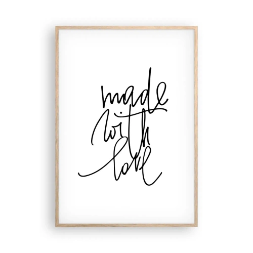 Poster in einem Rahmen aus heller Eiche - Die beste Marke - 70x100 cm