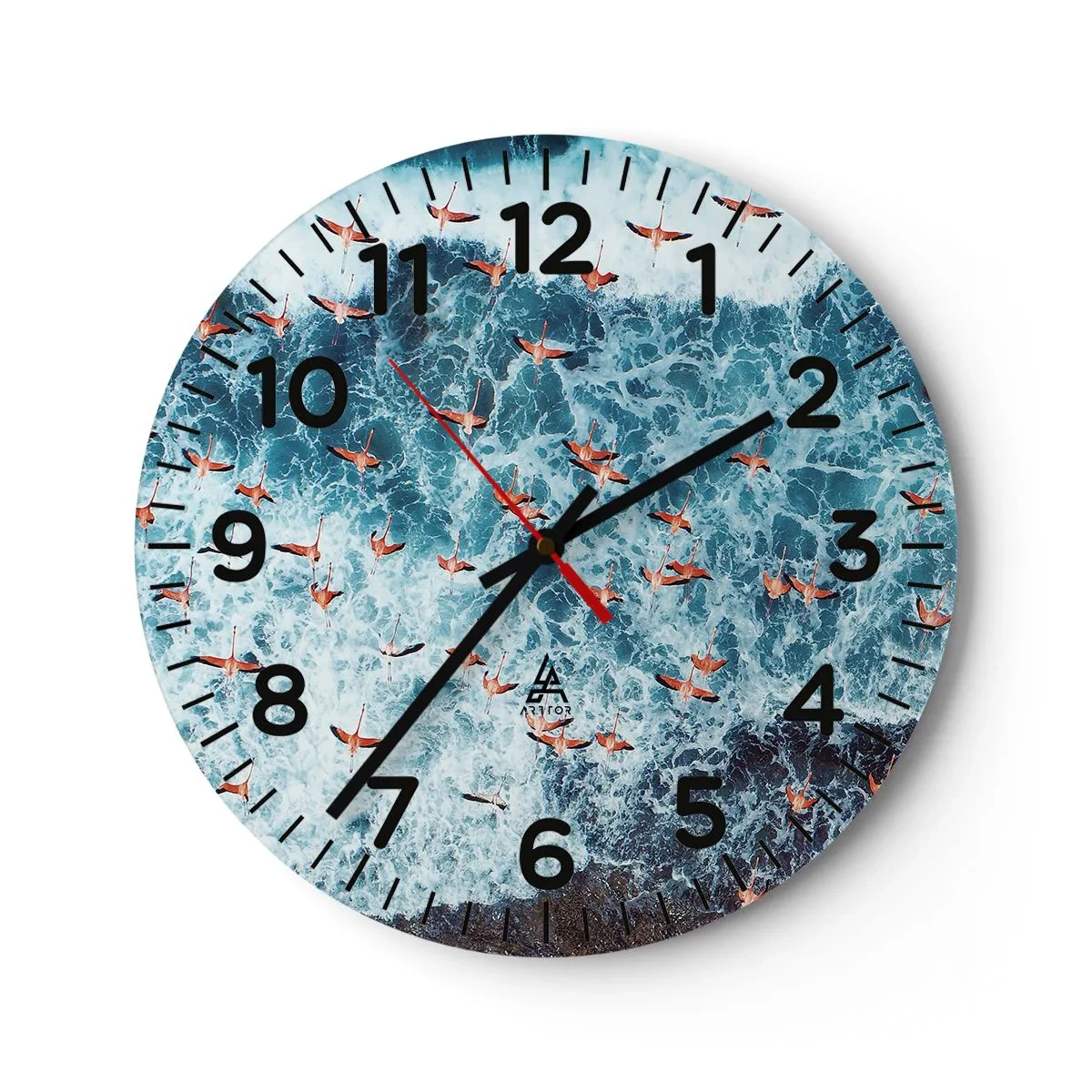Wanduhr - Glasuhr - Die Küstenparade - 40x40 cm