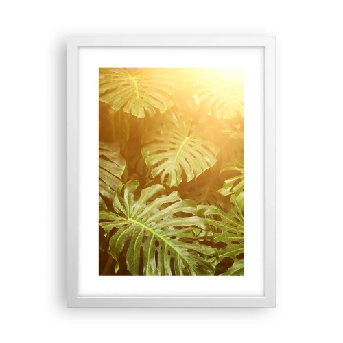Poster in einem weißen Rahmen - Ins Grüne tretren... - 30x40 cm