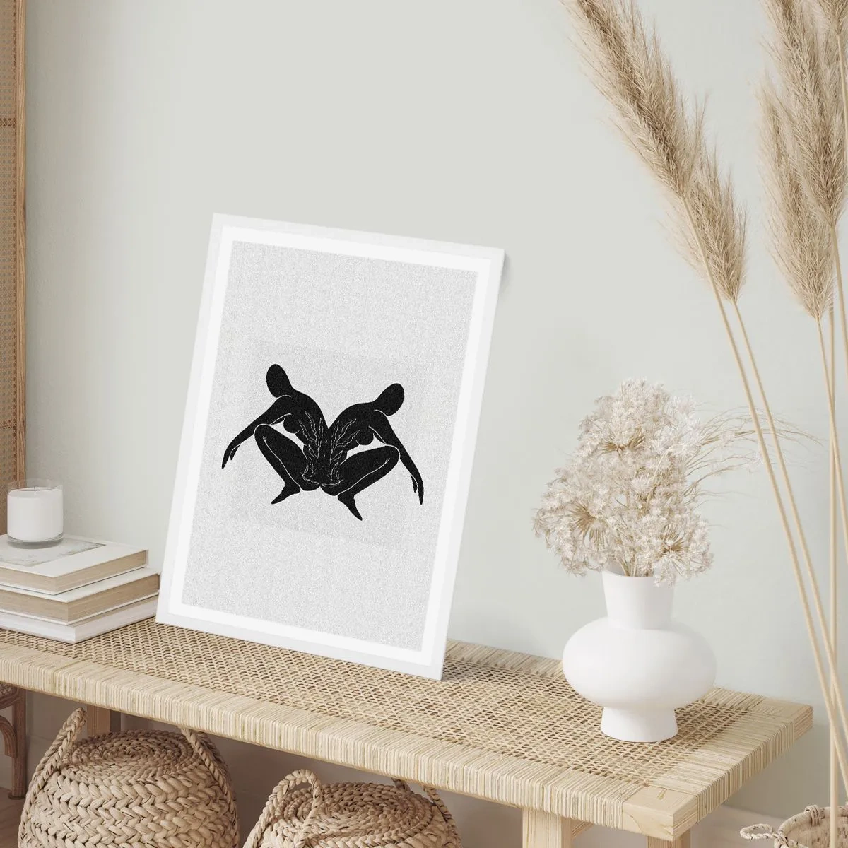 Poster in einem weißen Rahmen - Gemeinsame Seele - 61x91 cm