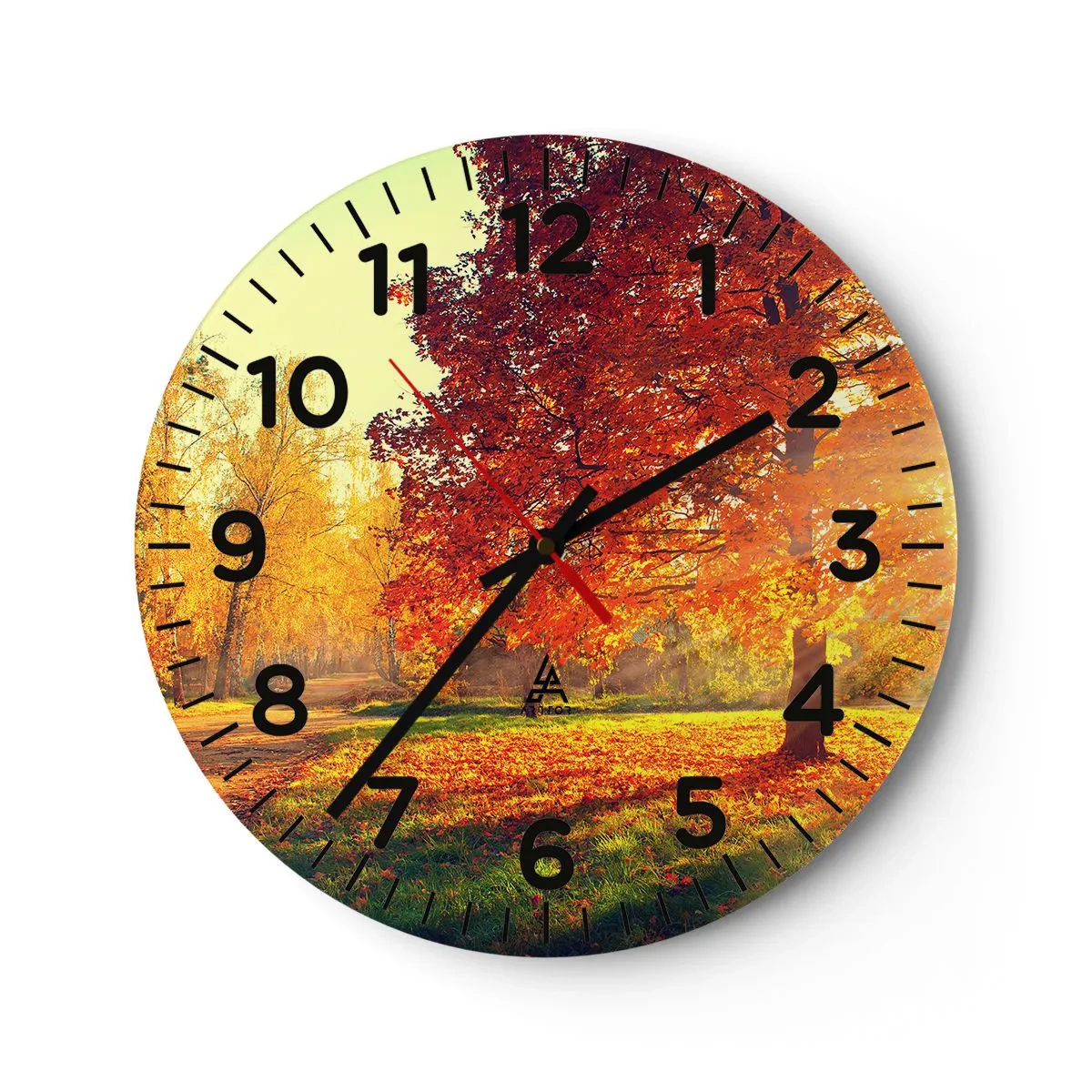 Wanduhr - Glasuhr - Unhöflich ist schön - 40x40 cm