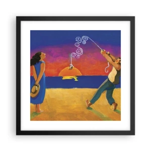 Poster in einem schwarzem Rahmen - Mehr als ein Sternchen vom Himmel - 40x40 cm