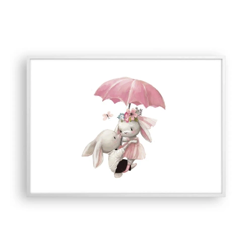 Poster in einem weißen Rahmen - Das ist eben Liebe - 100x70 cm