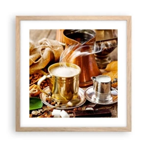 Poster in einem Rahmen aus heller Eiche - Schönen Tag noch! - 40x40 cm