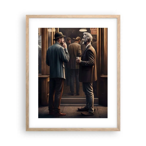 Poster in einem Rahmen aus heller Eiche - Gute Zeit des Tages - 40x50 cm