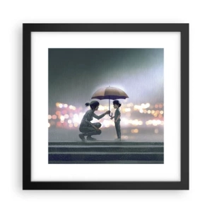 Poster in einem schwarzem Rahmen - Und jetzt ist alles in Ordnung - 30x30 cm