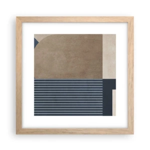 Poster in einem Rahmen aus heller Eiche - Komposition aus Einfachheit und Rundheit - 30x30 cm