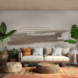 Fototapete Premium Sand - Minimalistische Abstraktion in Beige- und Brauntönen - 100x70cm - Ein Hauch von Grau - Moderne Wanddekoration für Wohnzimmer und Schlafzimmer ARTTOR