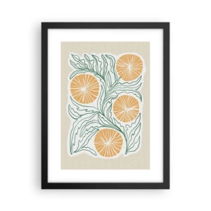 Poster in einem schwarzem Rahmen - Ethnisch mit einem Hauch von Abstraktion - 30x40 cm