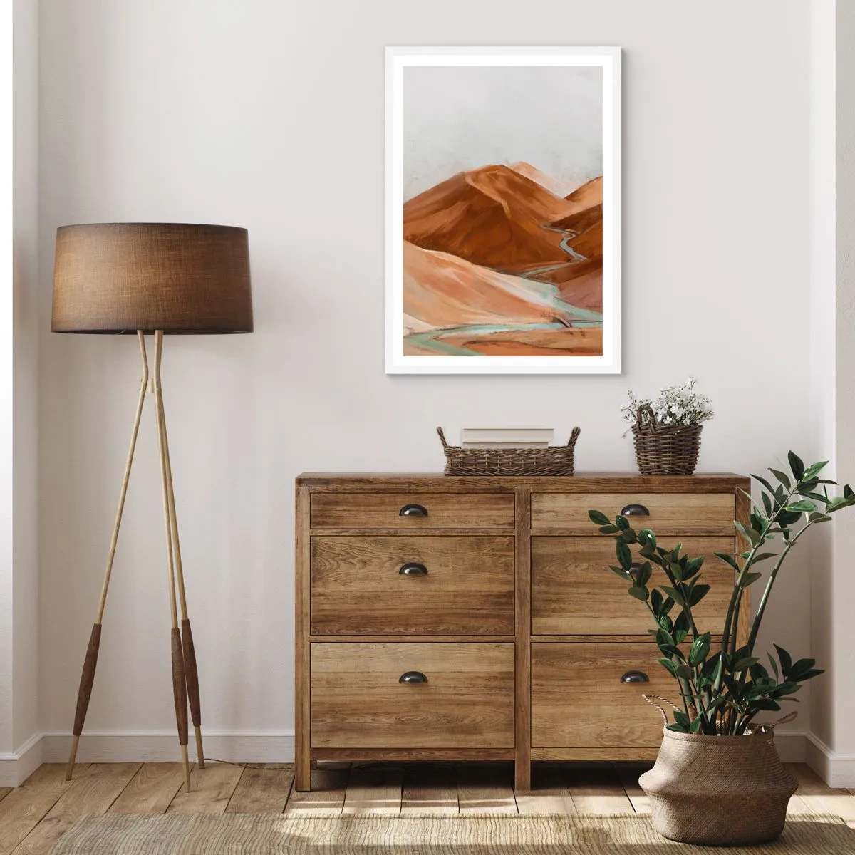 Poster in einem weißen Rahmen - Zur Quelle - 70x100 cm