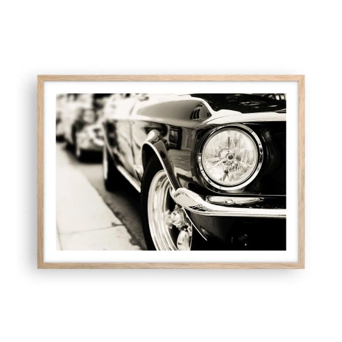 Poster in einem Rahmen aus heller Eiche - Dauerhafter Glanz - 70x50 cm