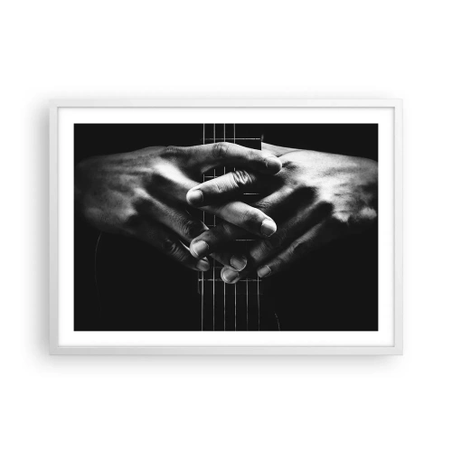 Poster in einem weißen Rahmen - Gebet des Künstlers - 70x50 cm