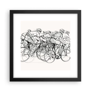 Poster in einem schwarzem Rahmen - Gemeinsam als Team - 30x30 cm