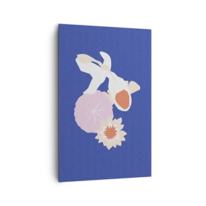 Bild auf Leinwand - Leinwandbild - Komposition von Blüten und Knospen - 80x120 cm