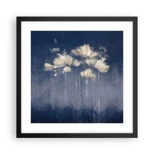 Poster in einem schwarzem Rahmen - Wie Blütenblätter im Wind - 40x40 cm