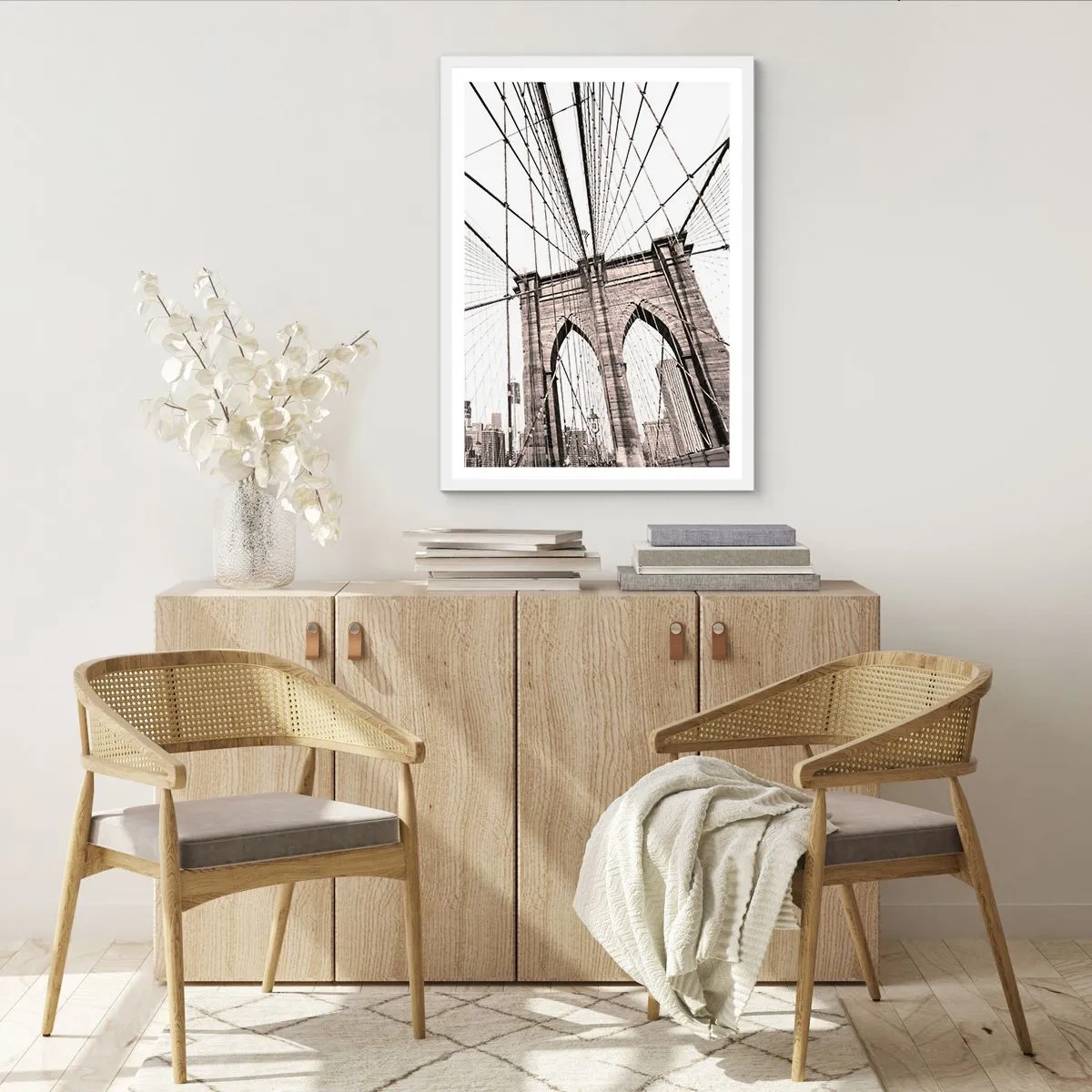 Poster in einem weißen Rahmen - New Yorker Kathedrale - 61x91 cm