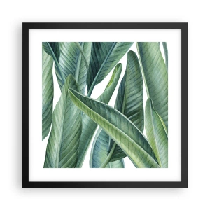 Poster in einem schwarzem Rahmen - An und für sich Grün - 40x40 cm