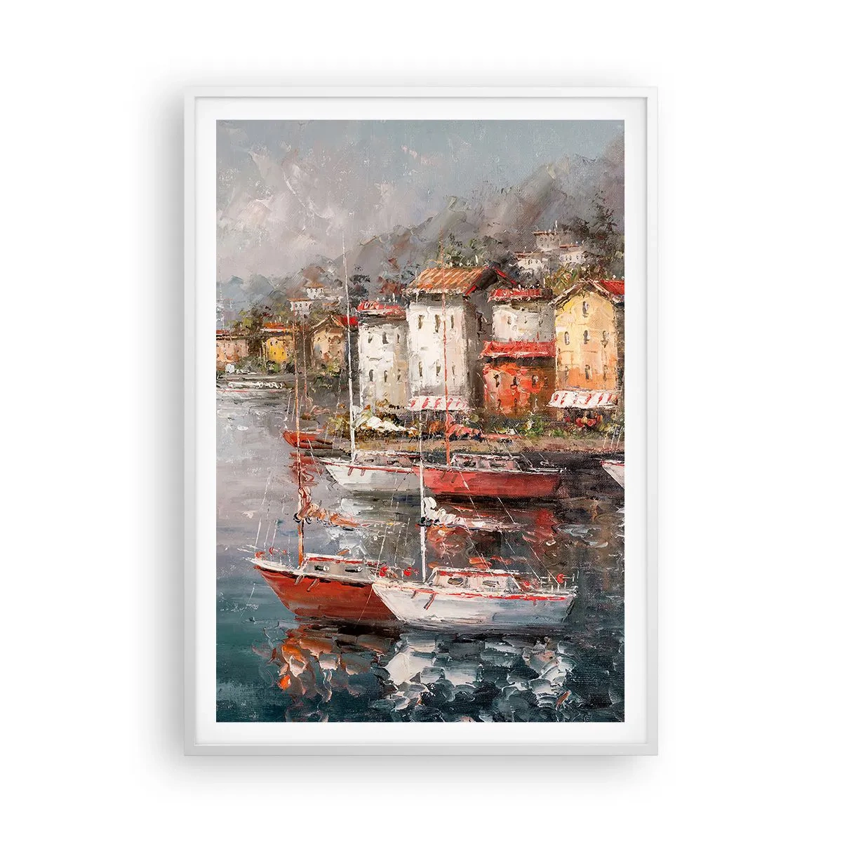 Poster in einem weißen Rahmen - Romantische Oase - 70x100 cm
