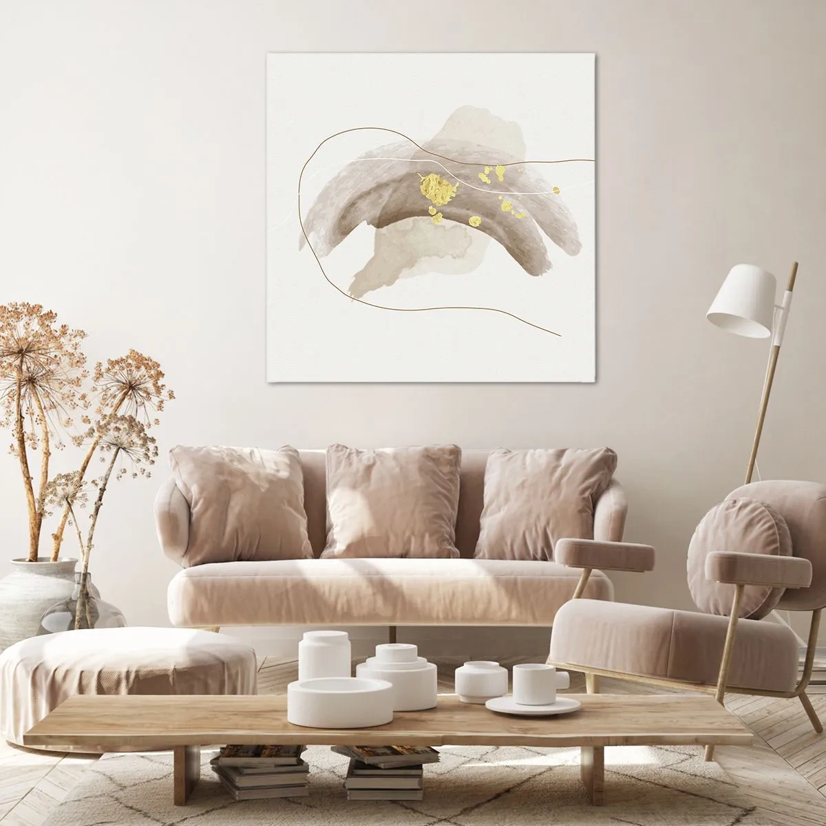 Bild auf Leinwand - Leinwandbild - Im Weltraum begegnet - 50x50 cm