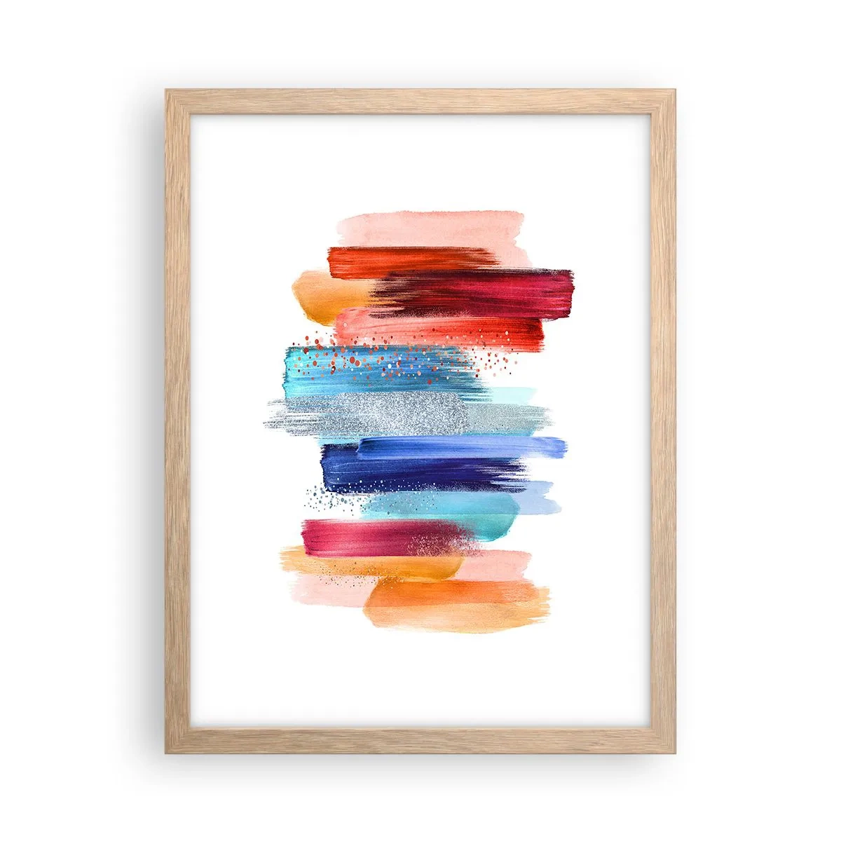 Poster in einem Rahmen aus heller Eiche - Auf und ab - 30x40 cm