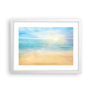 Poster in einem weißen Rahmen - Großes Blau - 40x30 cm