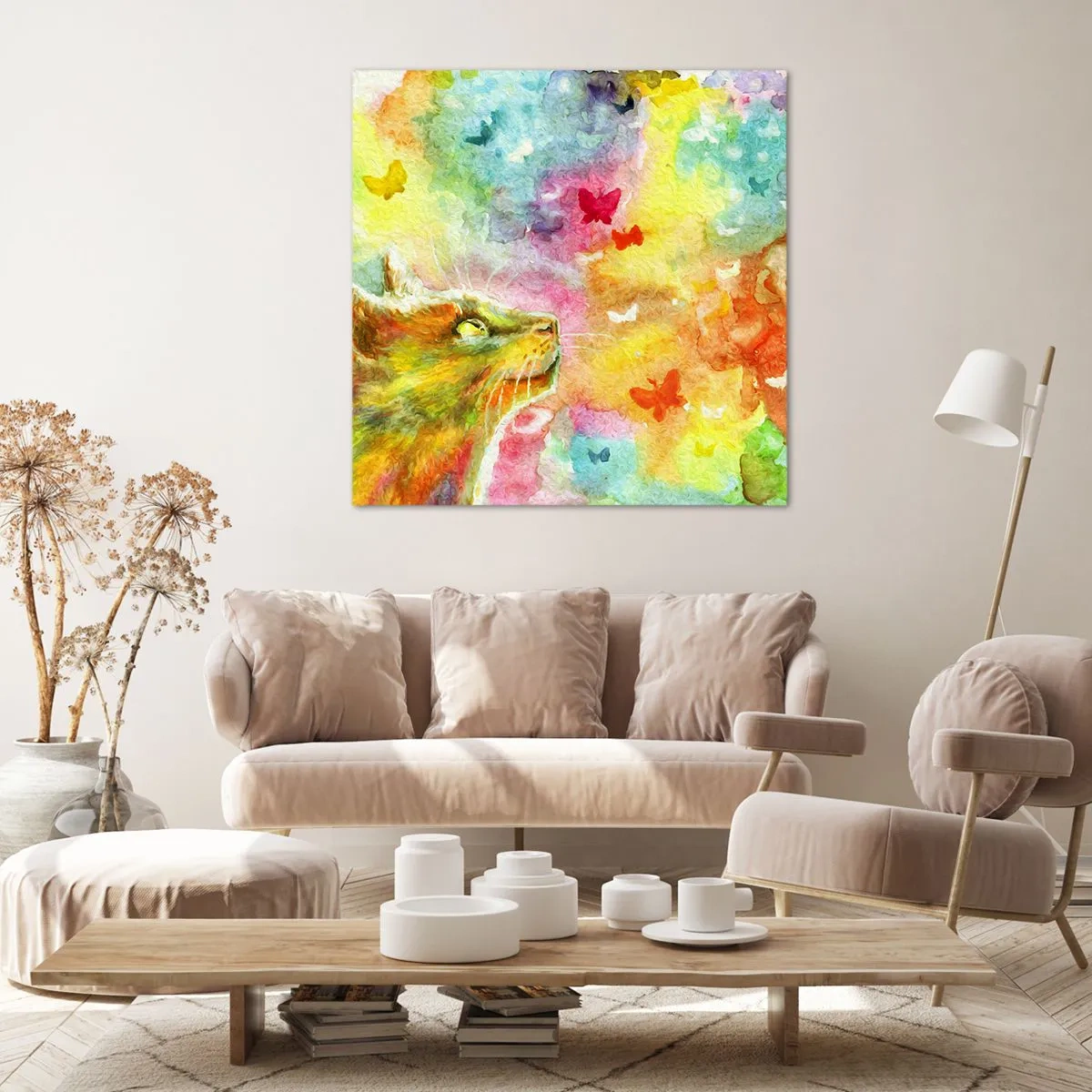 Bild auf Leinwand - Leinwandbild - Baju-baju im Katzenparadies - 30x30 cm