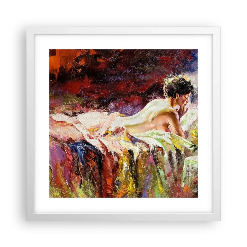 Poster in einem weißen Rahmen - Venus in Gedanken - 40x40 cm