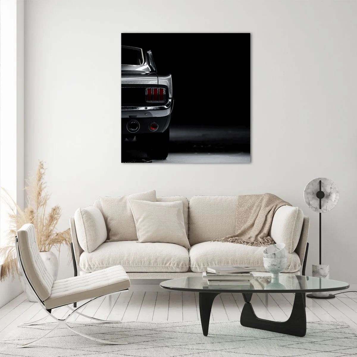 Glasbild - Bild auf glas - Charme des Klassikers - 60x60 cm