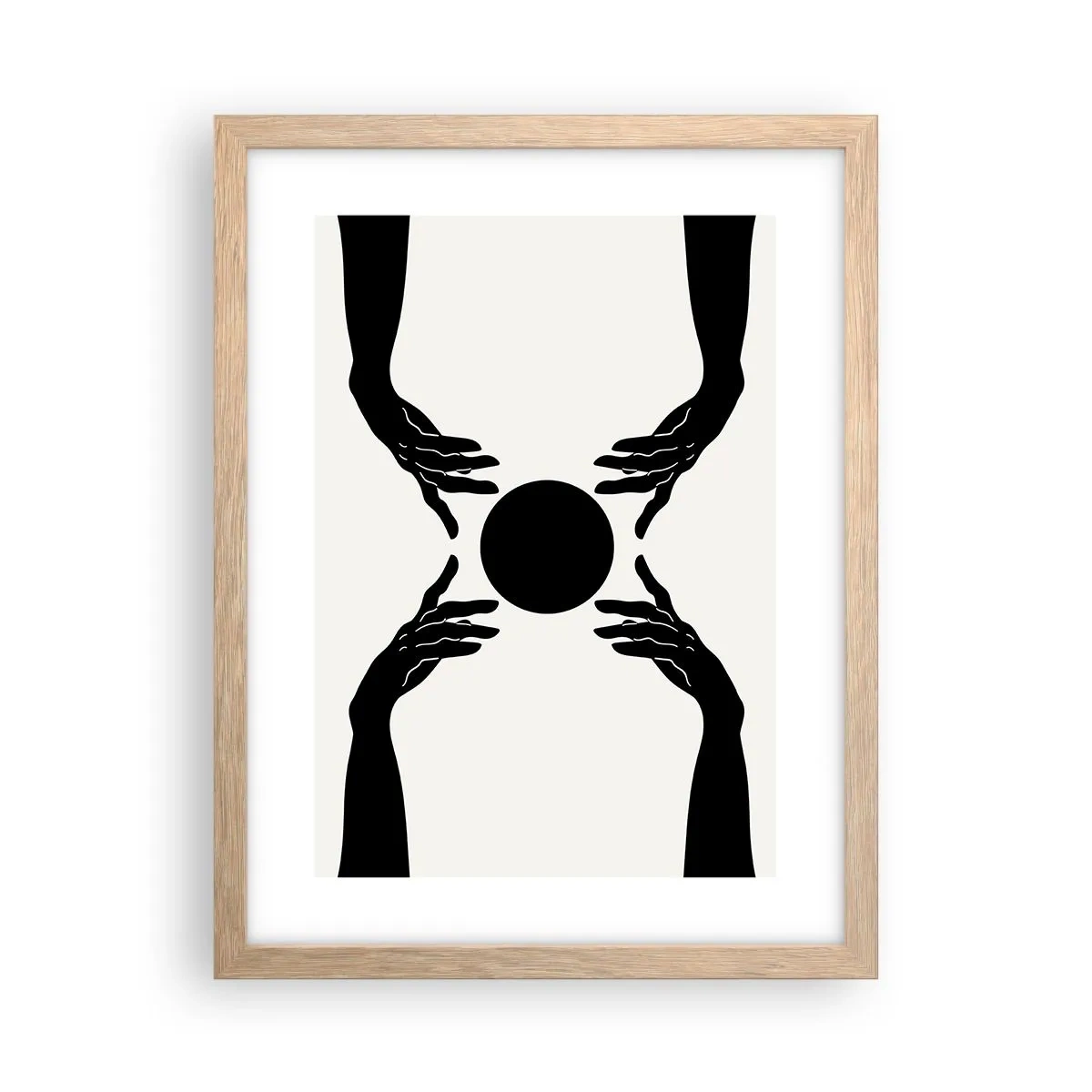 Poster in einem Rahmen aus heller Eiche - Geheimes Zeichen - 30x40 cm