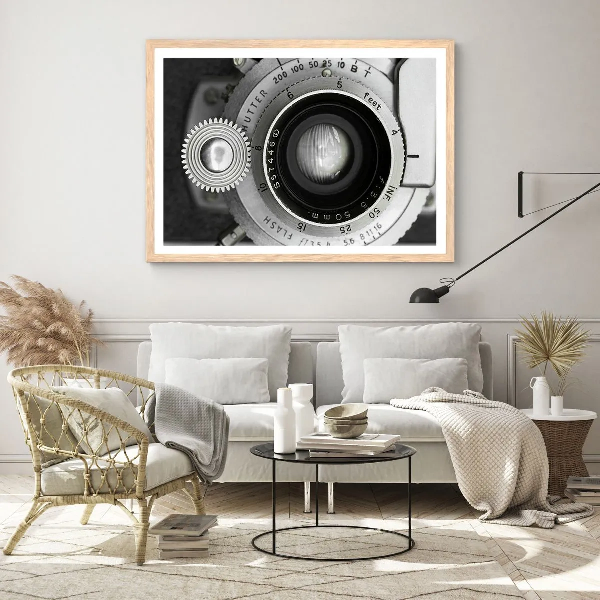 Poster in einem Rahmen aus heller Eiche - Eine Story über Hollywood - 91x61 cm