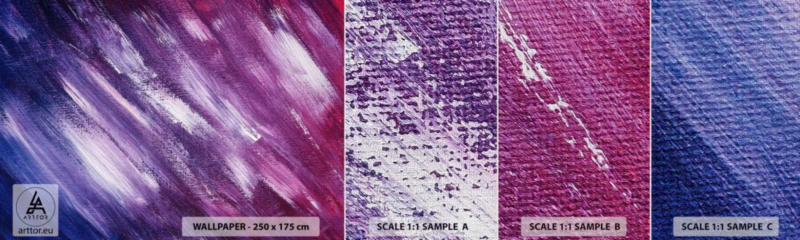 Fototapeten Muster Premium Canvas - Wenn der sonnige Wind weht - Abstraktion, Stück, Modernes Muster - 100x30 cm