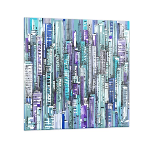 Glasbild - Bild auf glas - Bläulich von dem Himmel - 30x30 cm