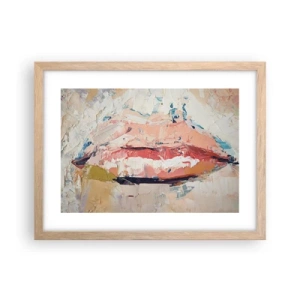 Poster in einem Rahmen aus heller Eiche - Es weckt die Sinne - 40x30 cm