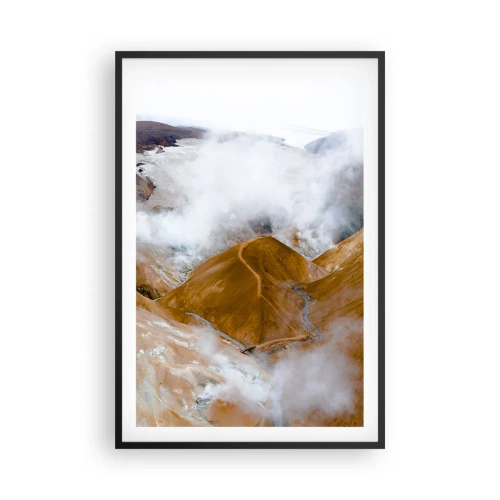 Poster in einem schwarzem Rahmen - Islands rohe Schönheit - 61x91 cm