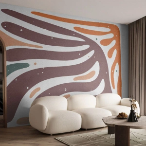 Fototapete Standard Eco - Strahlende organische Komposition - Boho, Minimalismus, Stück - 500x350 cm