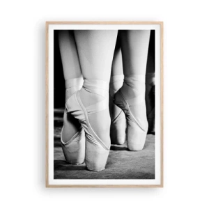 Poster in einem Rahmen aus heller Eiche - Gemeinsam, leicht - 70x100 cm