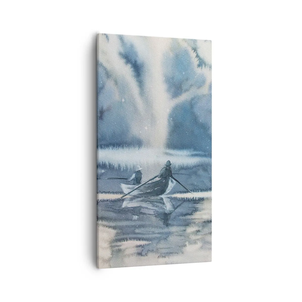 Bild auf Leinwand - Leinwandbild - Angler in ihrem Paradies - 55x100 cm