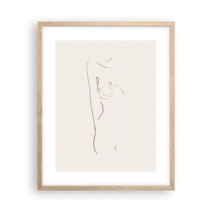 Poster in einem Rahmen aus heller Eiche - Die Form des Verlangens - 40x50 cm