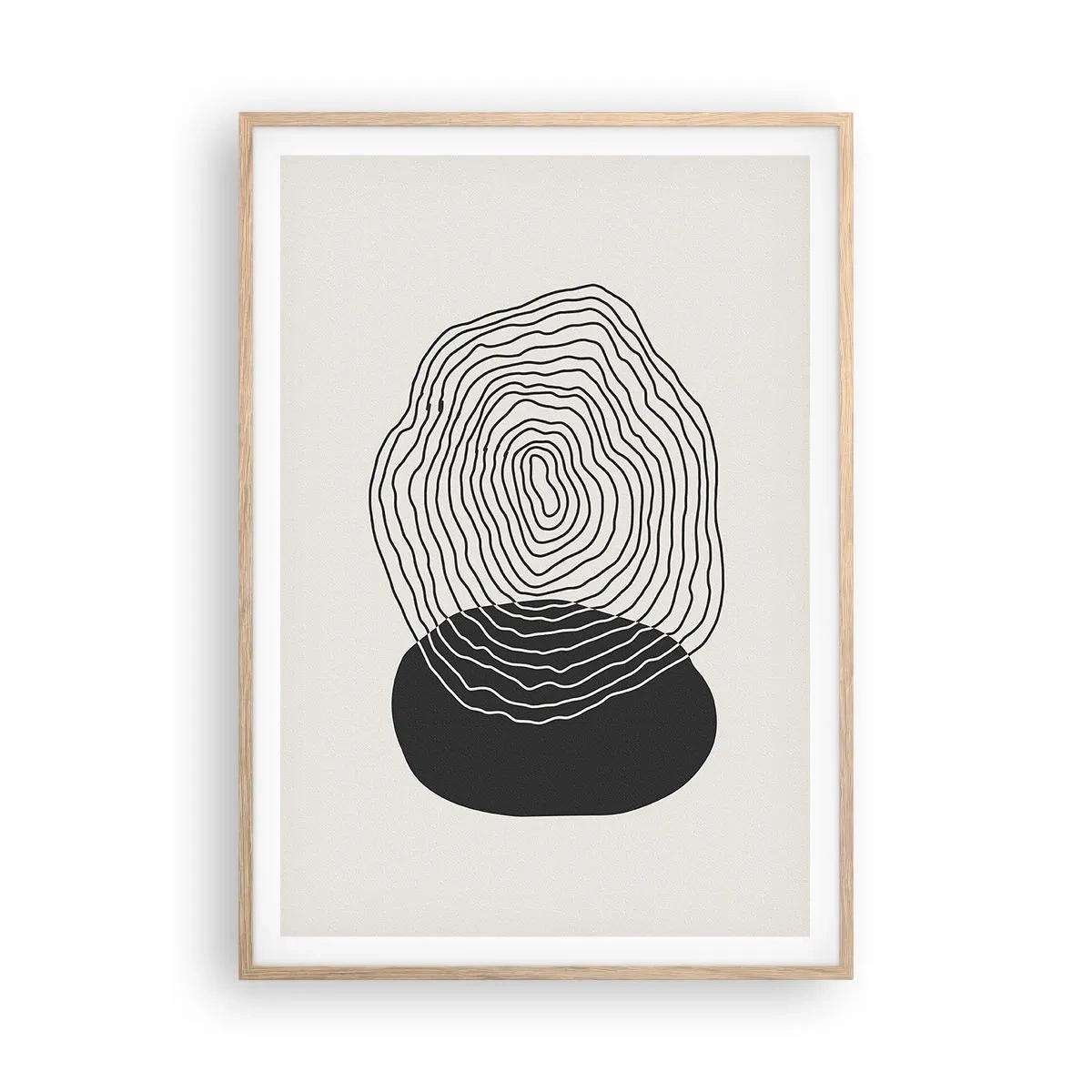 Poster in einem Rahmen aus heller Eiche - Dauer und Schwingung - 70x100 cm